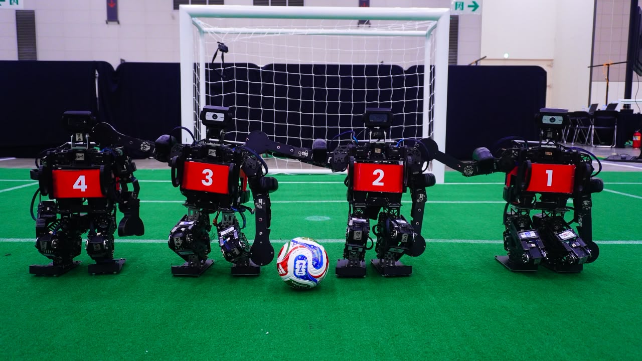 Robot humanoid Ichiro ITS yang mampu membawa gelar juara 3 pada ajang RoboCup 2026 di Songdo Convensia, Incheon, Korea Selatan
