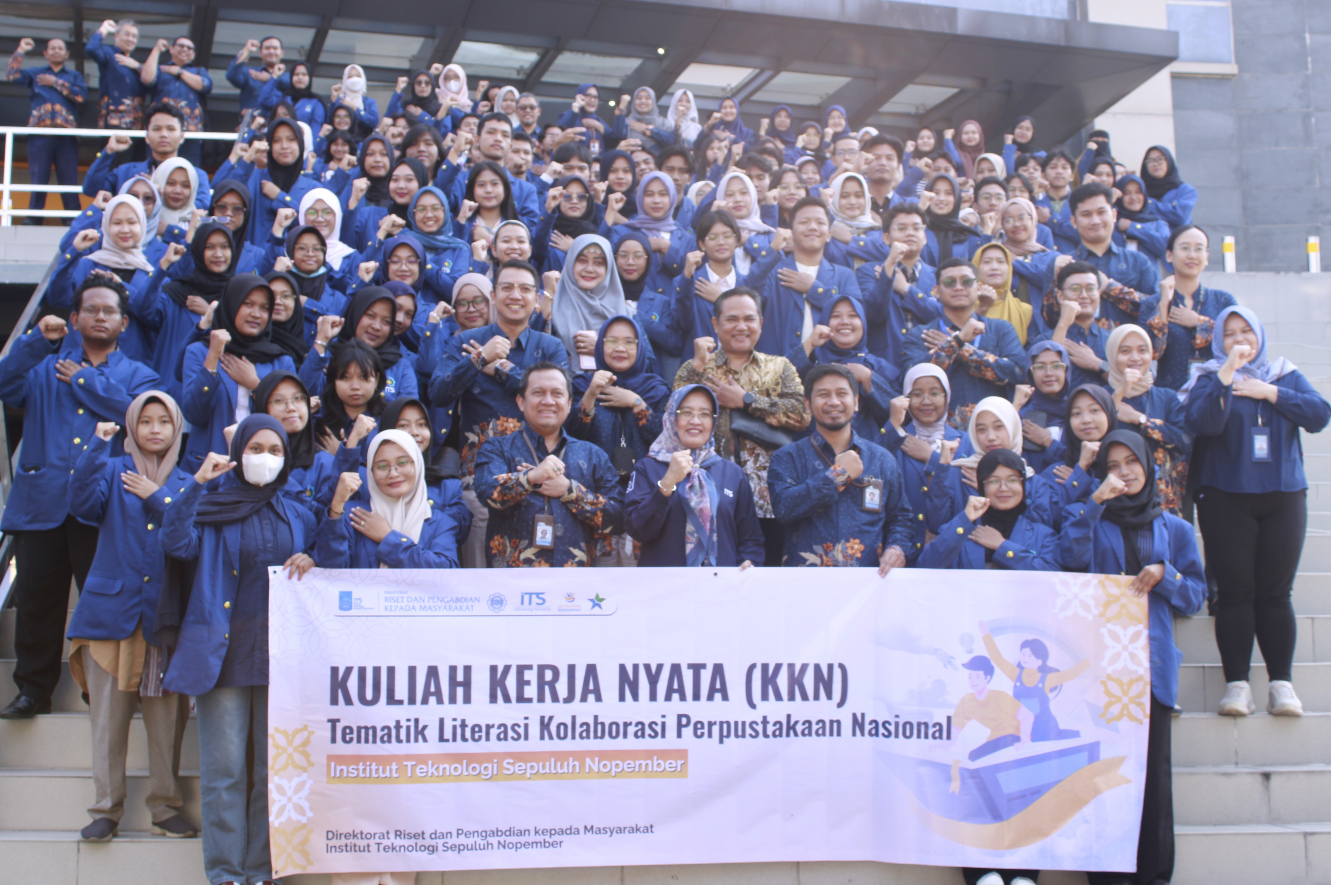 Peserta KKN Tematik Literasi 2026 dalam acara pelepasan mahasiswa KKN Literasi 2026