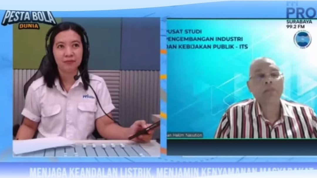 Dr Ir Arman Hakim Nasution MEng dalam Dialog Aspirasi Pro1 RRI Surabaya (22/6) mengenai Problematika Pemadaman Listrik Indonesia