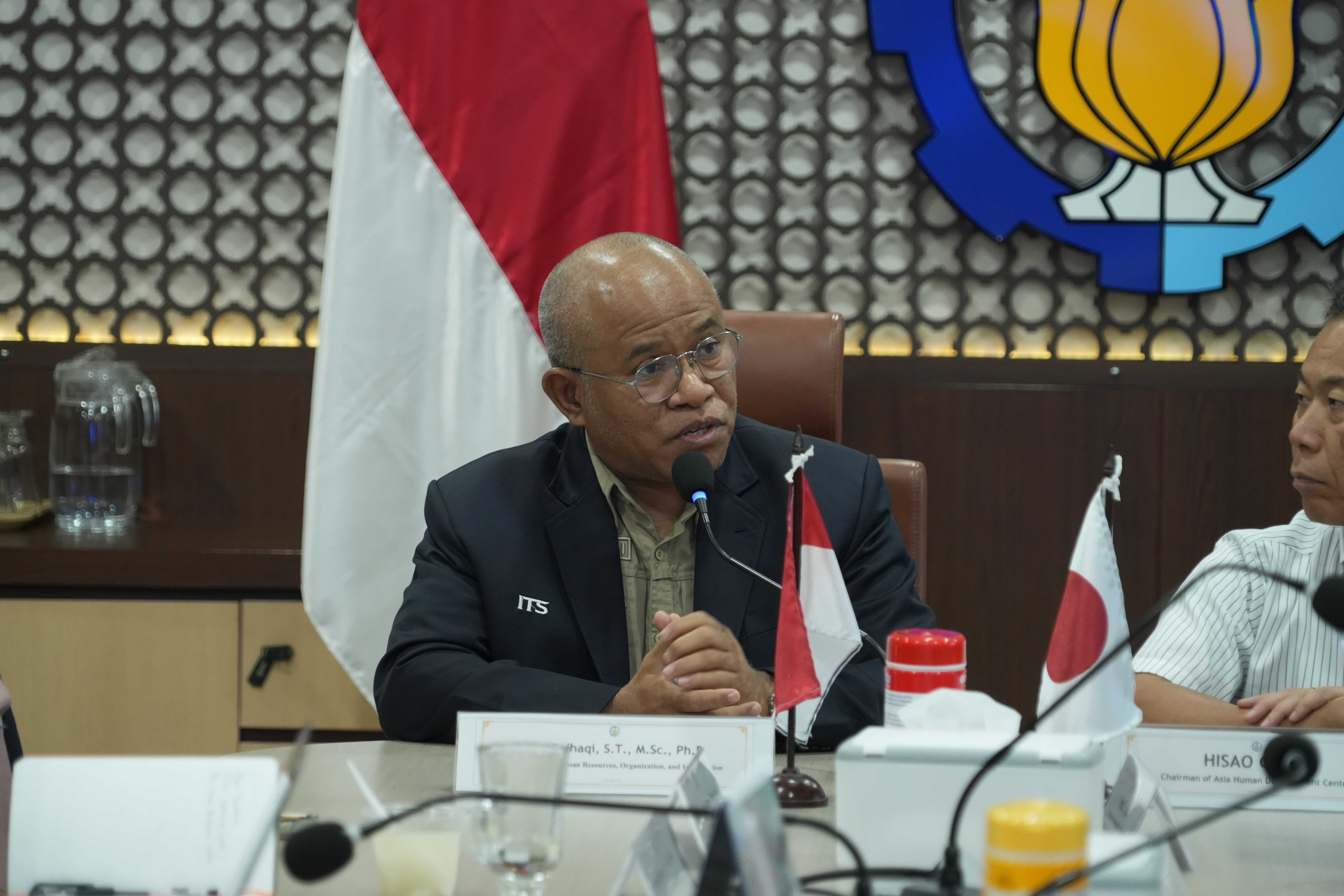 Imam Baihaqi ST MSc PhD menyampaikan mukadimah program action plan unit layanan disabilitas ITS