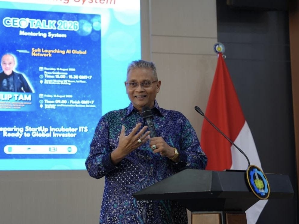 Kepala Pusat Kajian Kebijakan Publik, Bisnis, dan Industri (PKKPBI) ITS Dr Ir Arman Hakim Nasution MEng menjelaskan upaya pengembangan ekosistem kewirausahaan melalui CEO Talk 2026