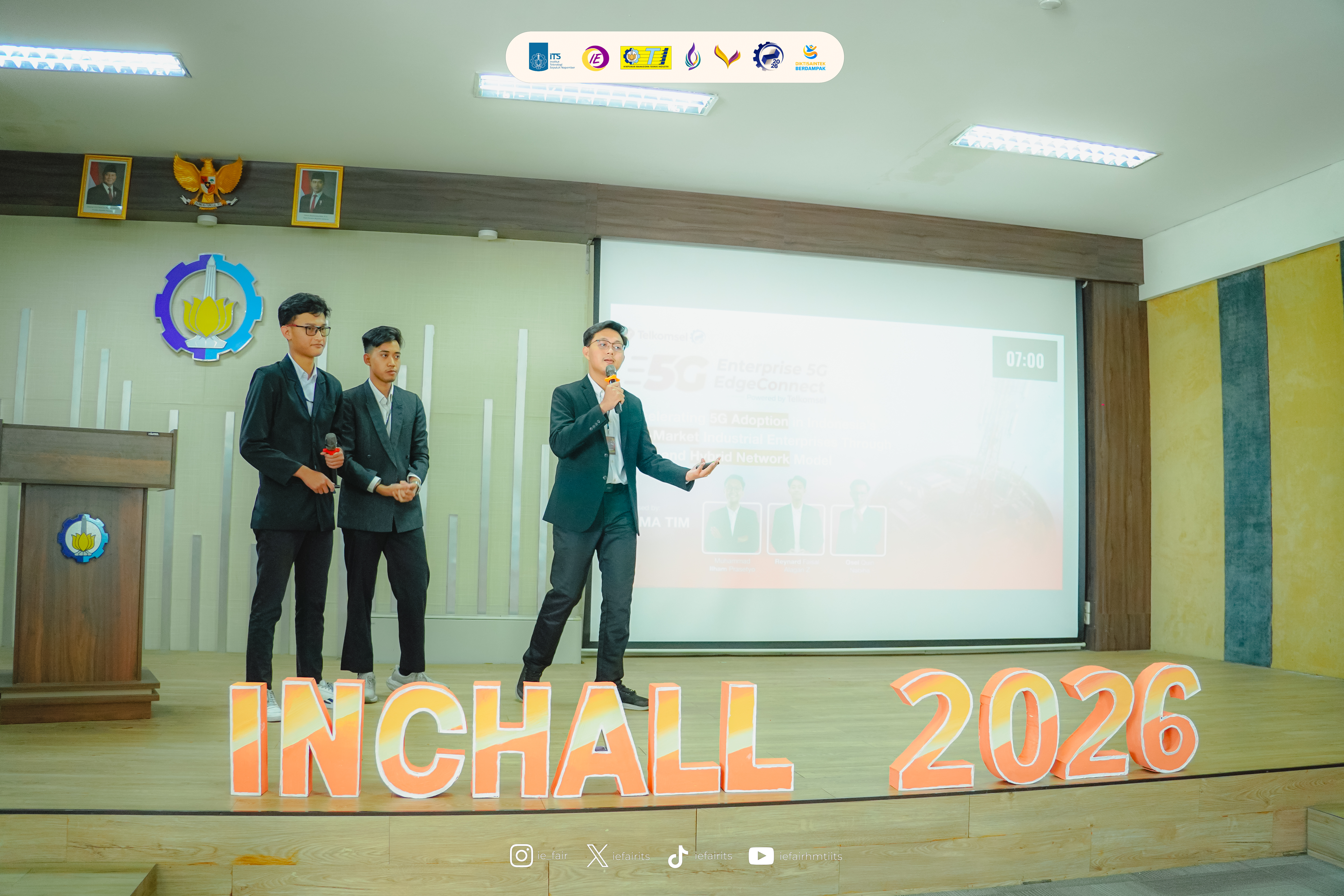 Nama Tim dari Institut Teknologi Sepuluh Nopember (ITS) saat presentasi pada final dan berhasil menjadi juara pertama pada gelaran Industrial Challenge (INCHALL) 2026