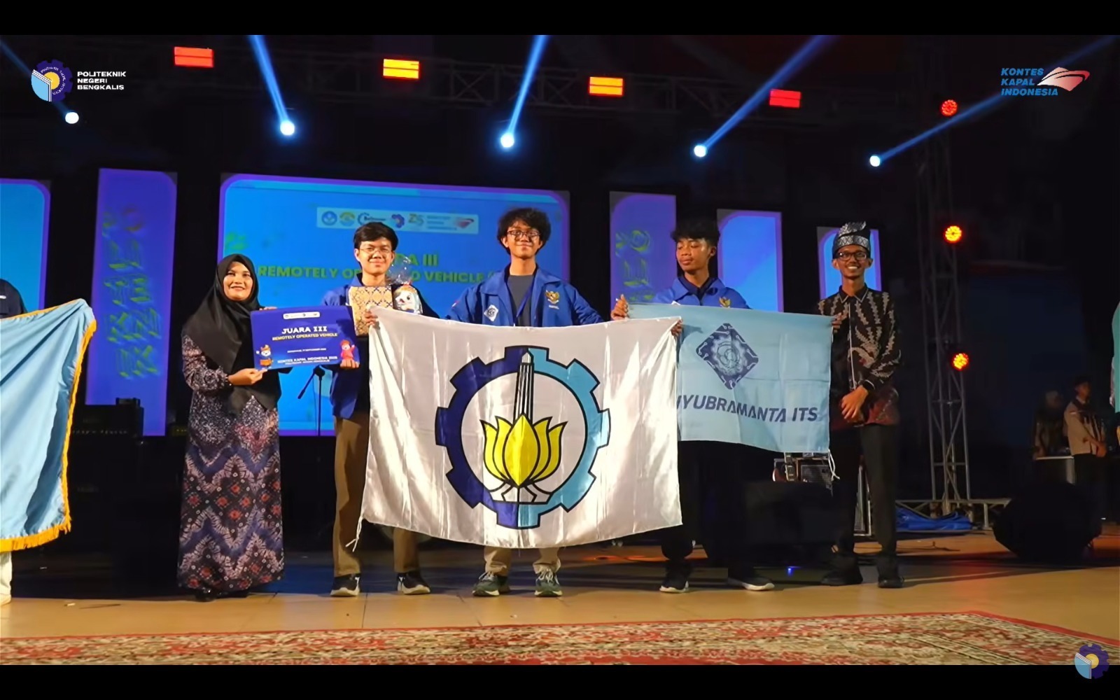 Tim Banyubramanta ITS sukses raih Juara 3 pada kategori Remotely Operated Vehicle (ROV) di ajang Kontes Kapal Indonesia (KKI) 2026
