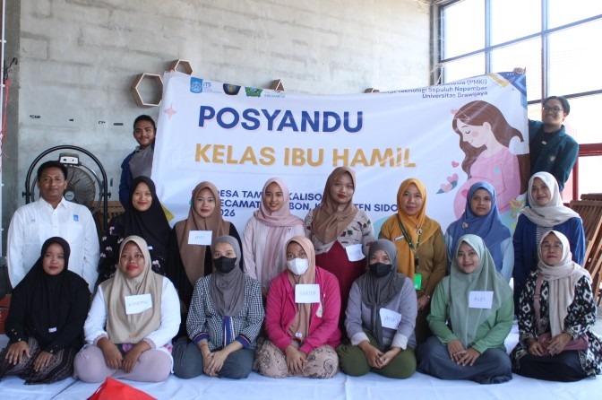Tim PMKI 2026 bersama mitra puskesmas dalam kegiatan kelas edukasi bagi ibu hamil
