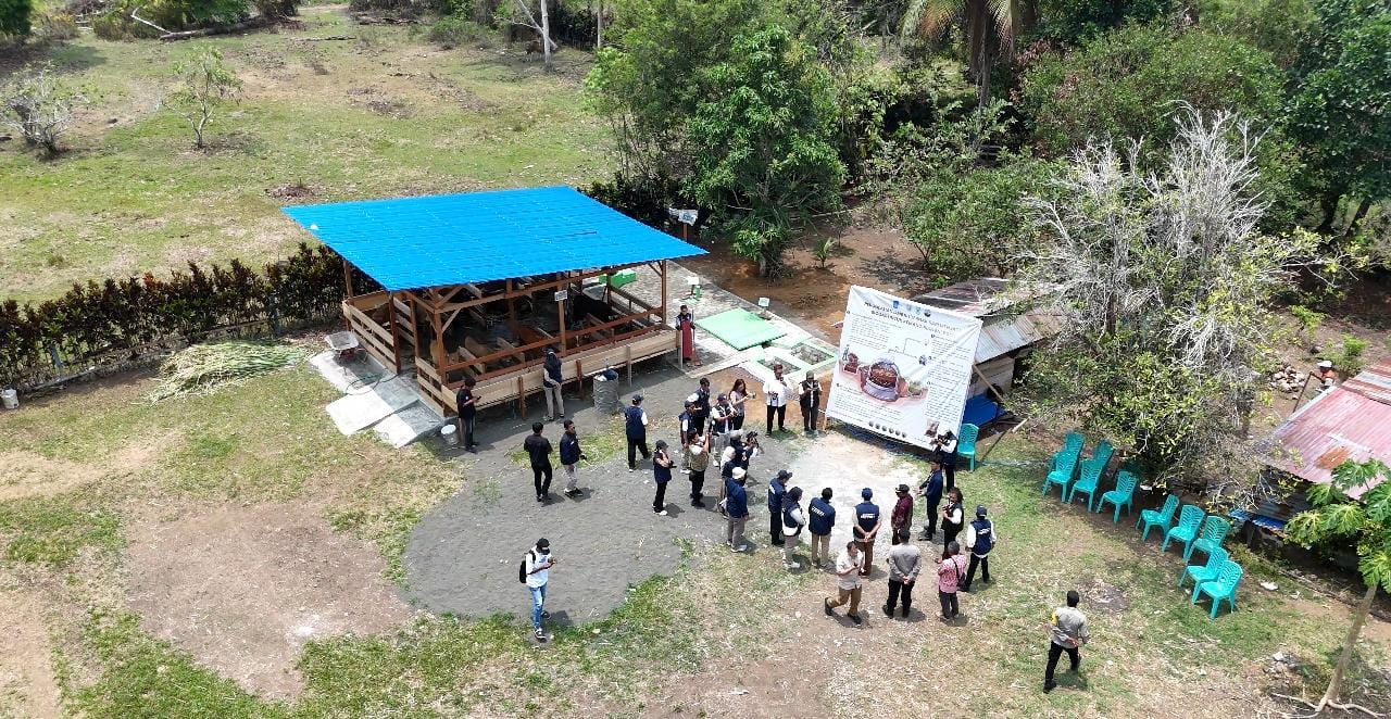 Potret suasana lokasi pengembangan biomassa menjadi gas saat peninjauan lapangan Kementerian Transmigrasi