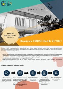 Beasiswa PMDSU Batch VI 2021
