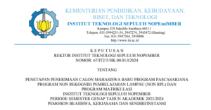 PENGUMUMAN HASIL SELEKSI PENERIMAAN CALON MAHASISWA BARU PROGRAM MAGISTER DAN DOKTOR SEMESTER GENAP 2023/2024