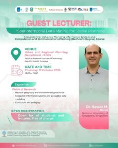Guest Lecturer : Spatiotemporal Data Mining for Spatial Planning