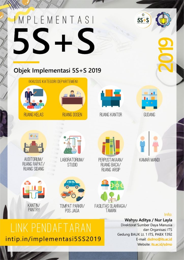 Material and Registration Form for 5S + S 2019 Implementation