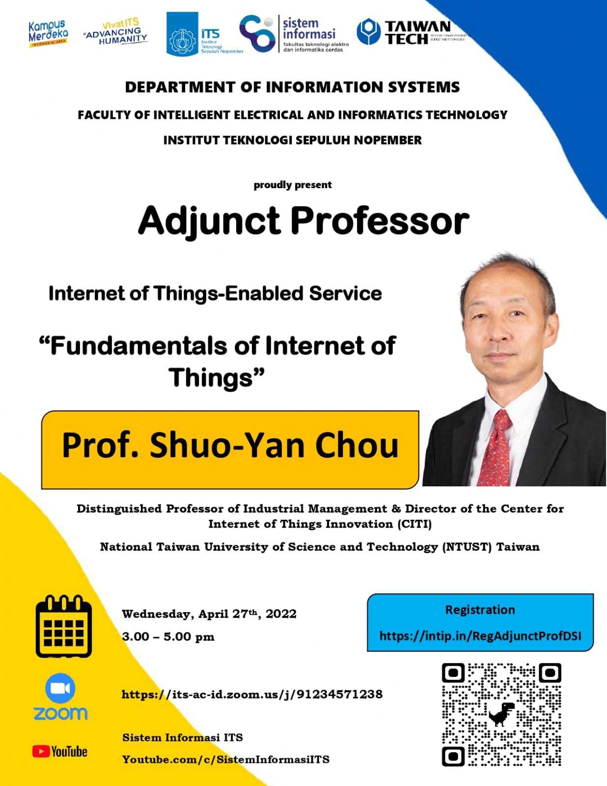 Adjunct Professor Fundamentals of of Things Departemen