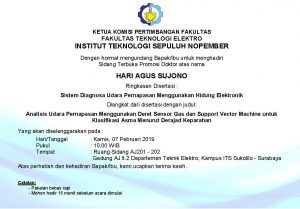 Sidang Terbuka Promosi Doktor Hari Agus Sujono