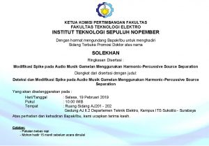 Sidang Terbuka Promosi Doktor Solekhan