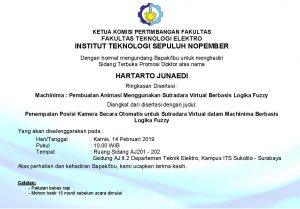 Sidang Terbuka Promosi Doktor Hartarto Junaedi