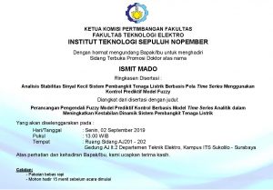 Sidang Terbuka Promosi Doktor Ismit Mado