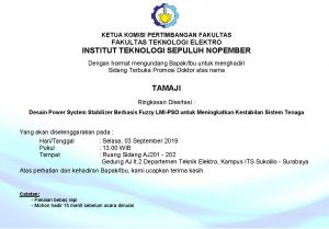 Sidang Terbuka Promosi Doktor Tamaji