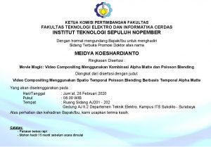 Sidang Terbuka Promosi Doktor Meidya Koeshardianto