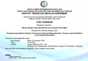 Sidang Terbuka Promosi Doktor Yuni Yamasari