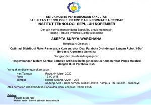 Sidang Terbuka Promosi Doktor Asepta Surya Wardhana