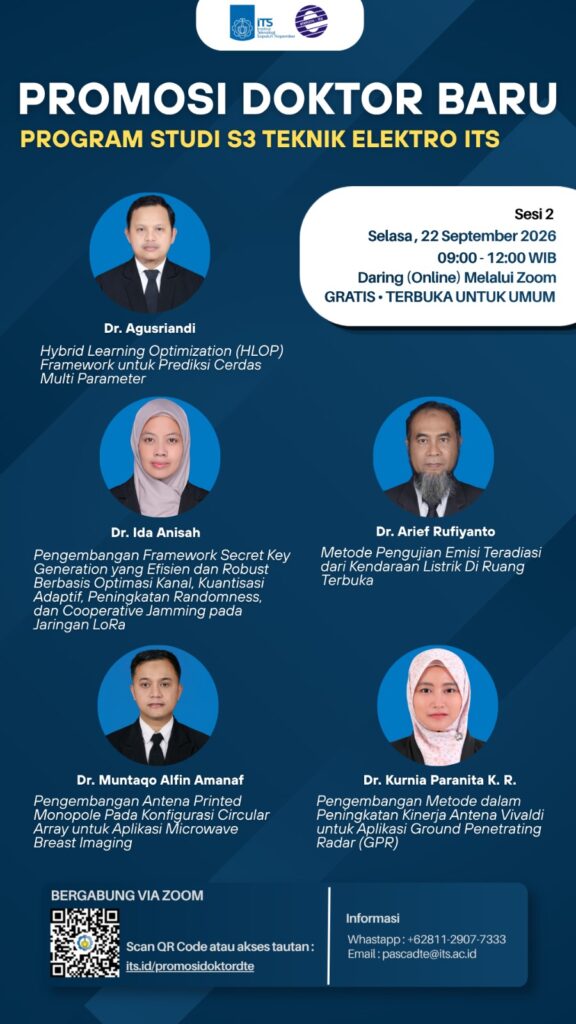 PROMOSI DOKTOR BARU – S3 TEKNIK ELEKTRO ITS SESI 2