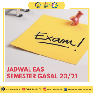 Jadwal EAS Online Teknik Geofisika Semester Gasal 2020/2021 
