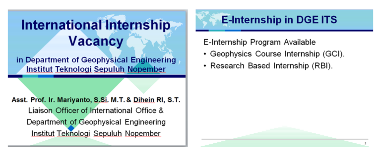 E-Internship Geophysical Engineering-Teknik Geofisika ITS-1 ...