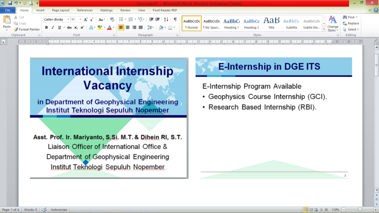 E-Internship Geophysical Engineering-Teknik Geofisika ITS-1 ...