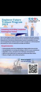 PT COSL INDO Membuka Rekrutmen Engineer Future Trainee Program 2023