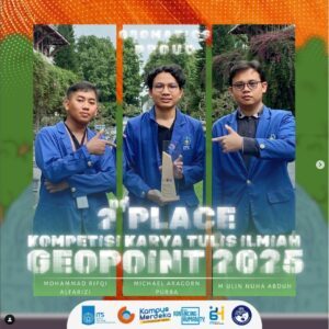 ukses membawa nama ITS menjadi juara 2 di Lomba Karya Tulis Ilmiah GEOPOINT ITB 2025