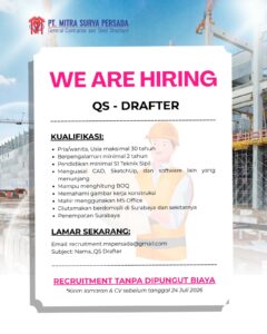 JOB VACANCY – QS DRAFTER