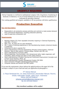 Loker PT. Solvay Manyar