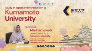 Poster Study in Japan dan pengenalan Kumamoto University di Departemen Teknik Sipil ITS