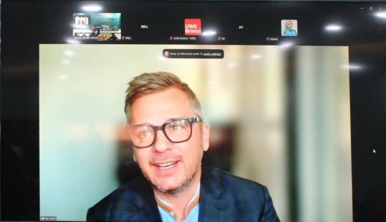 The Head of International Recruitment and Student Recruitment for the Asia Pacific Region of the University of the West of England (UWE) Bristol, Kevin Dunn, delivered a speech online.