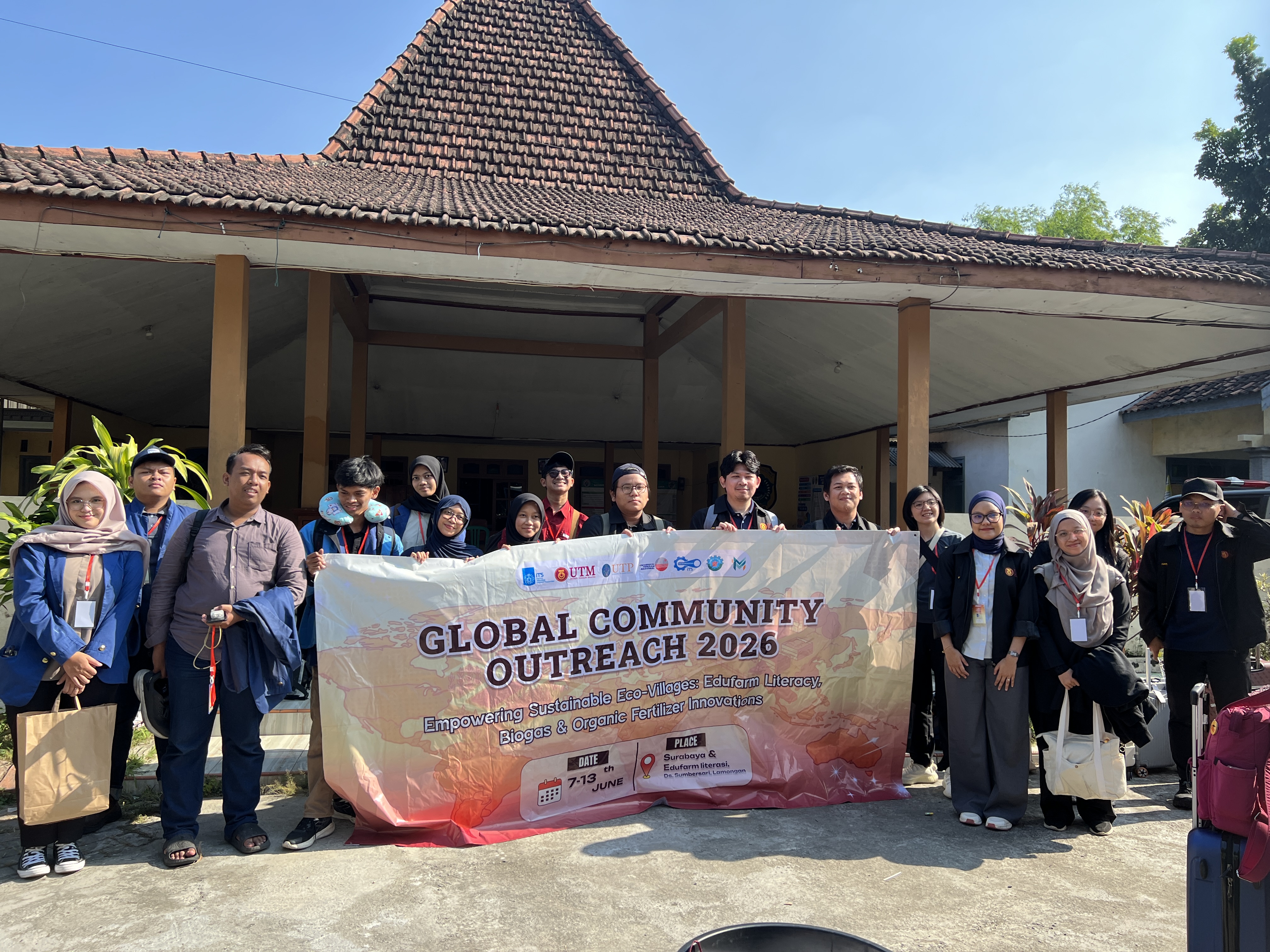 Students from the four universities collaborating in community engagement activities