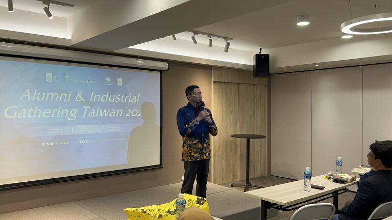 The Rector of ITS delivering remarks during the Alumni and Industrial Gathering Taiwan 2026 as part of the meeting with ITS alumni in Taiwan