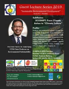 Guest Lecture Series 2019   : “Sustainable  Environmental  Development “