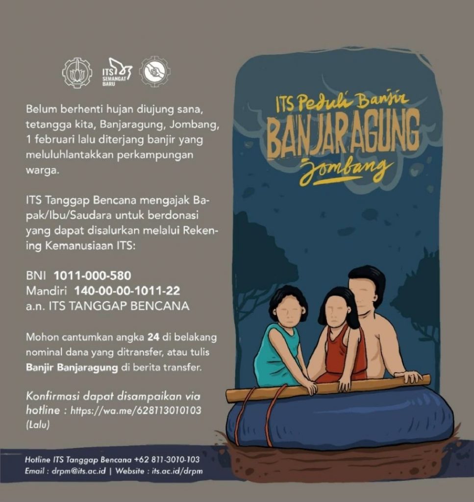 ITS Cares about Banjaragung Flood, Jombang