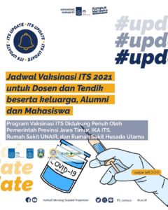Program Vaksinasi ITS Untuk Dosen dan Tendik beserta keluarga, Mahasiswa, dan Alumni