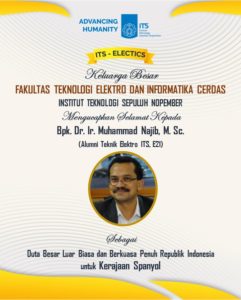 Congratulations and Success to Dr. Ir. Muhammad Najib, M.Sc. As Ambassador Extraordinary and Plenipotentiary of the Republic of Indonesia to the Kingdom of Spain