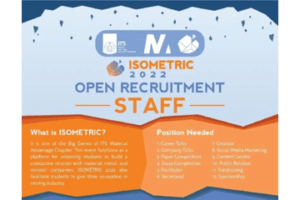 Rekrutmen Terbuka : Staff ISOMETRIC 2022