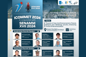 Konferensi Internasional ke-6 tentang Material dan Teknik dan Teknologi Metalurgi (ICOMMET) 2024