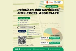 Online Training : Pelatihan dan Sertifikasi MOS Excel Associate