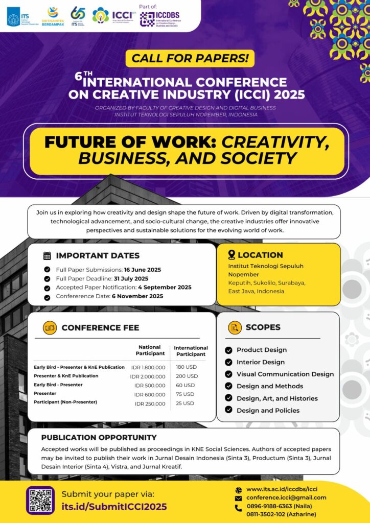 International Conference on Creative Industry ICCI Conference Flyer