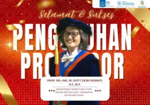 Prof Doty Dewi Risanti Dikukuhkan sebagai Profesor FTIRS ITS