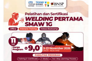 Pelatihan dan Sertifikasi Welding Pertama SMAW 1G