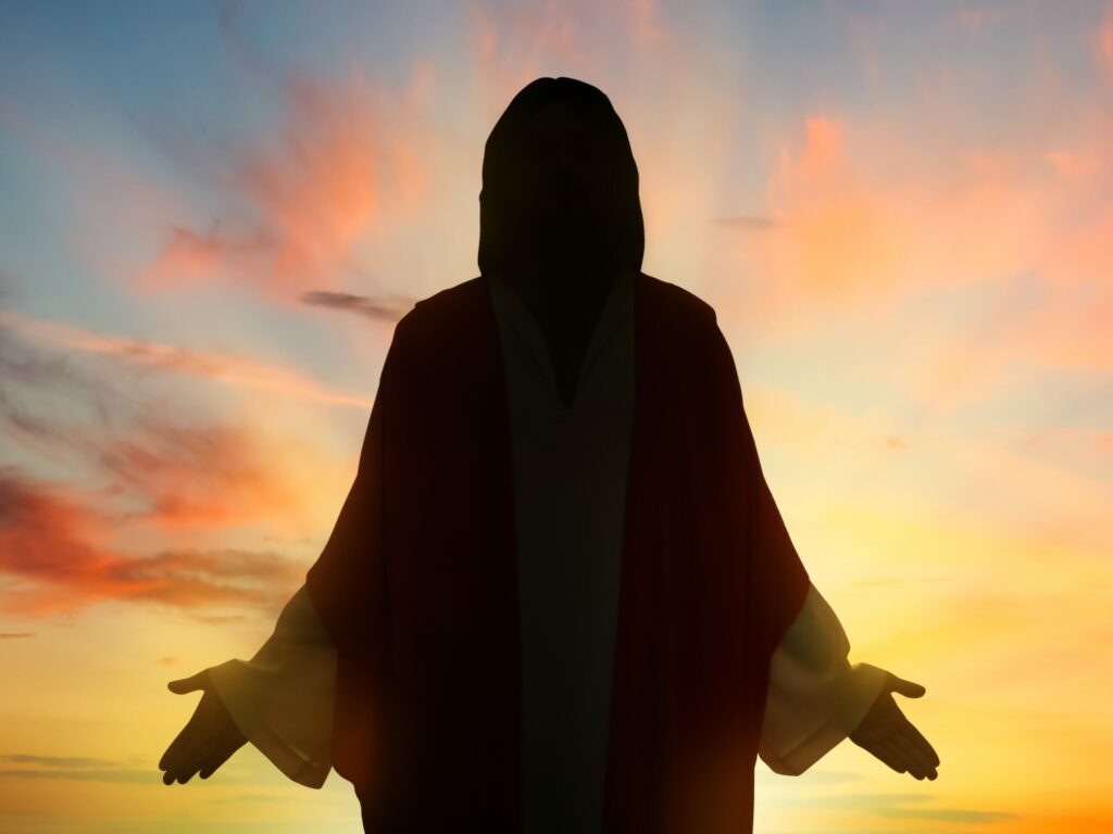 Ilustrasi siluet kenaikan Yesus Kristus (Sumber: Africa Images)