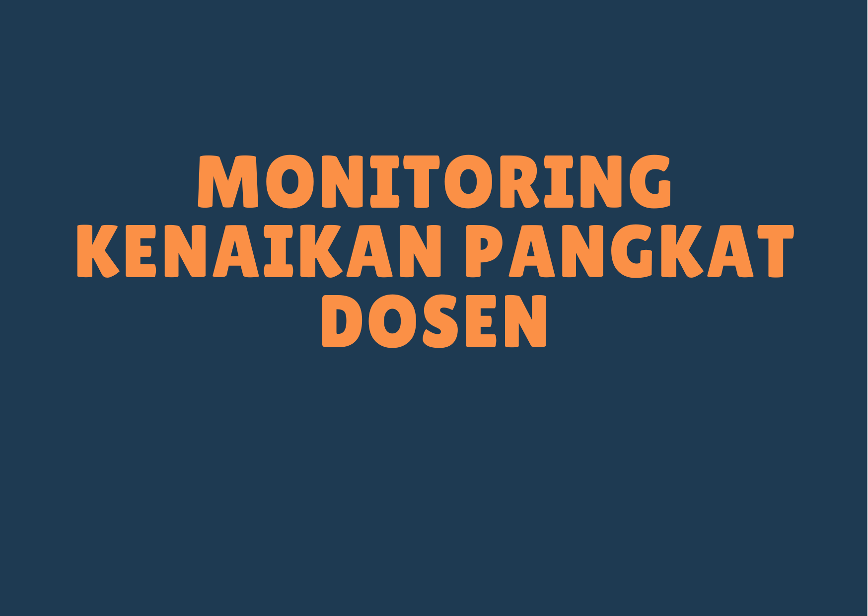 Monitoring Lecturer Promotion