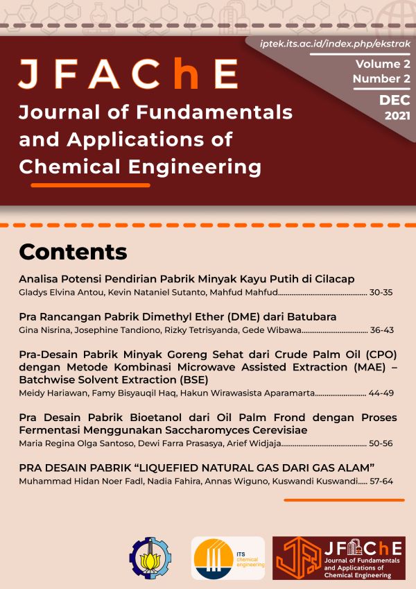 Journal of Fundamentals and Applications of Chemical Engineering (JFAChE)