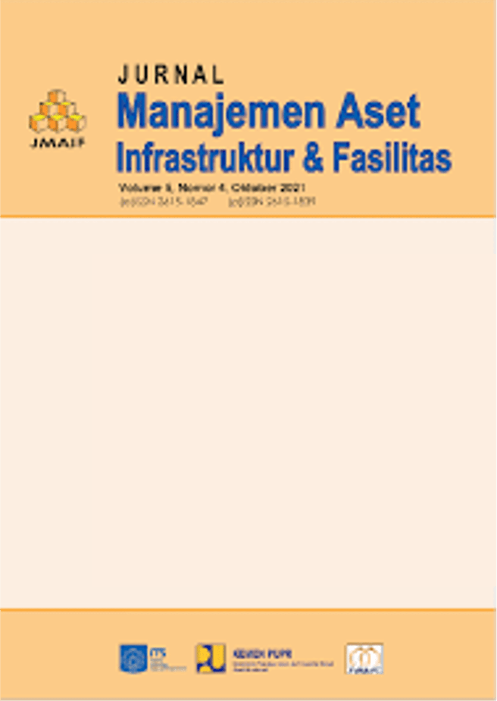 Jurnal Manajemen Aset Infrastruktur dan Fasilitas