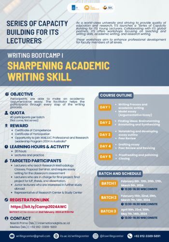 Writing Bootcamp I 2024